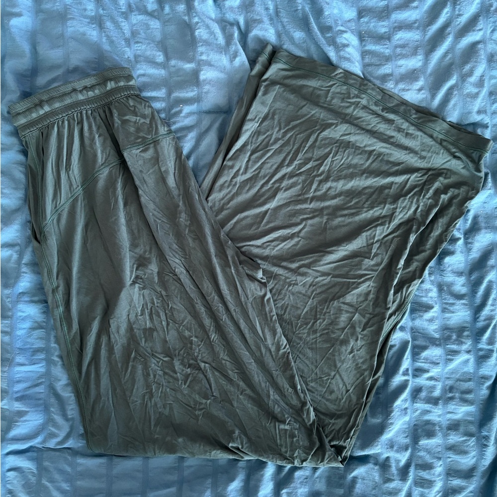 lululemon athletica modal Wide-Leg lounge pants in storm teal - Picture 2 of 5